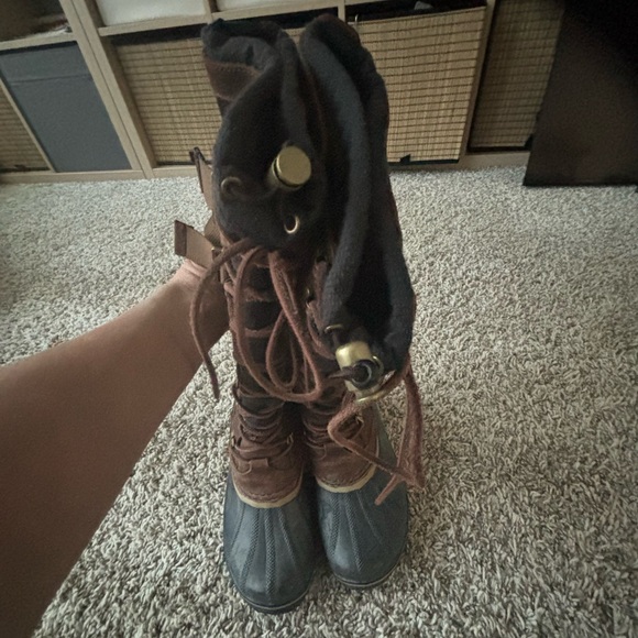 Sorel Women's Conquest Carly II Waterproof Boots Peatmoss discontinued - Picture 9 of 13